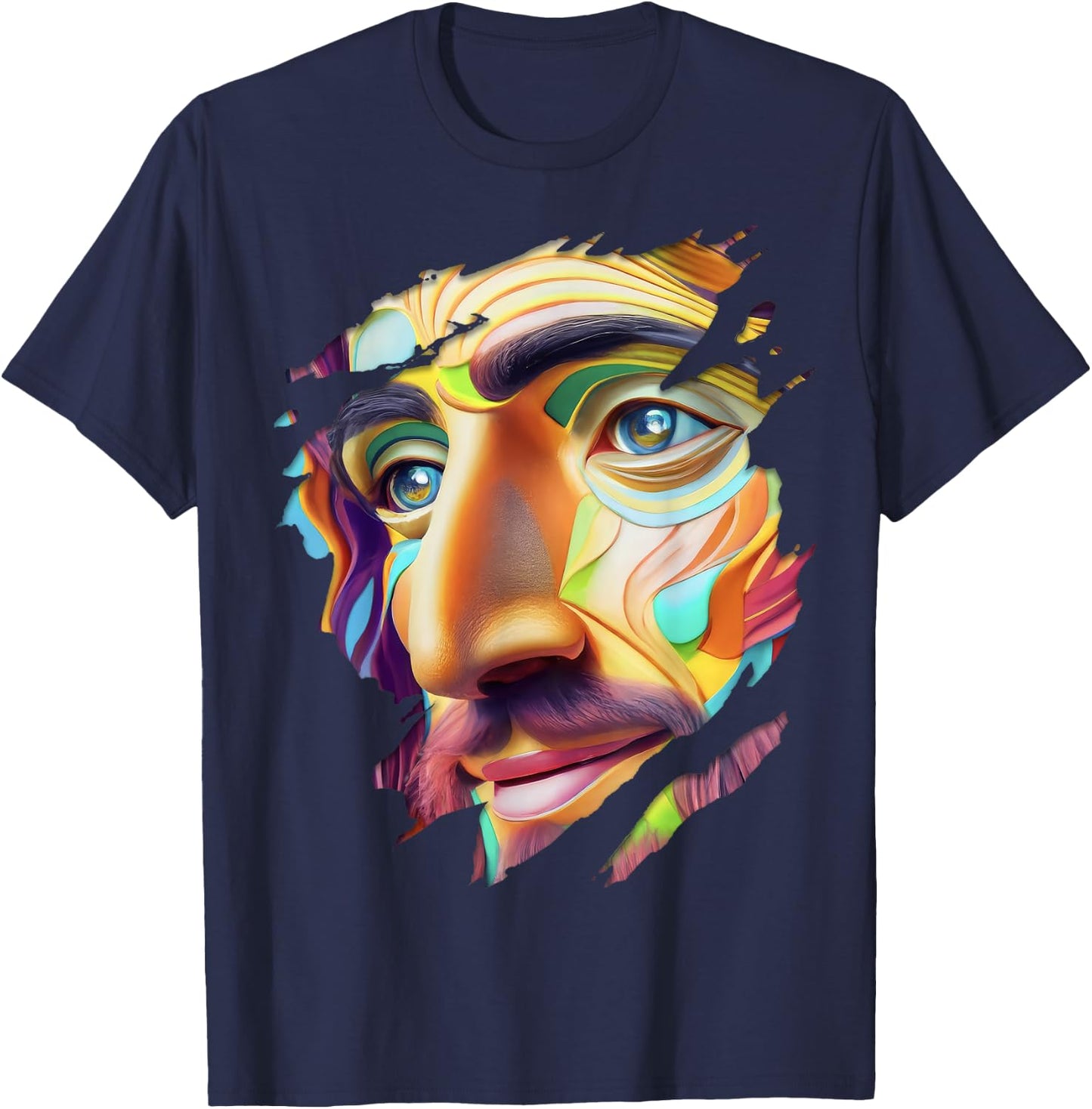 God Jesus Holy Spirit Yahweh Holy Bible Colorful Christian T-Shirt - T-Shirt | Navy