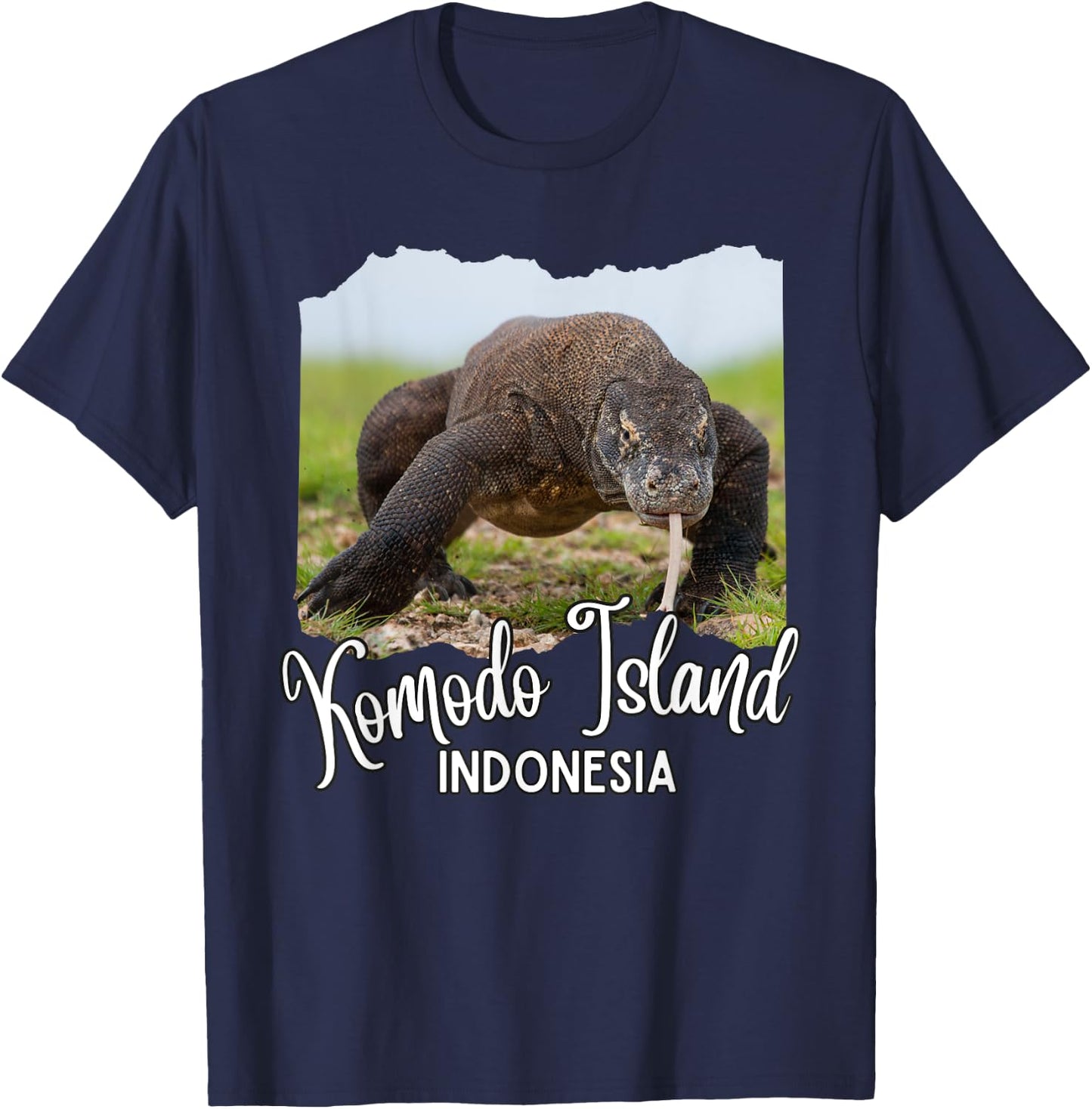 Komodo Island Indonesia / Komodo Island Komodo Dragon T-Shirt - T-Shirt | Navy