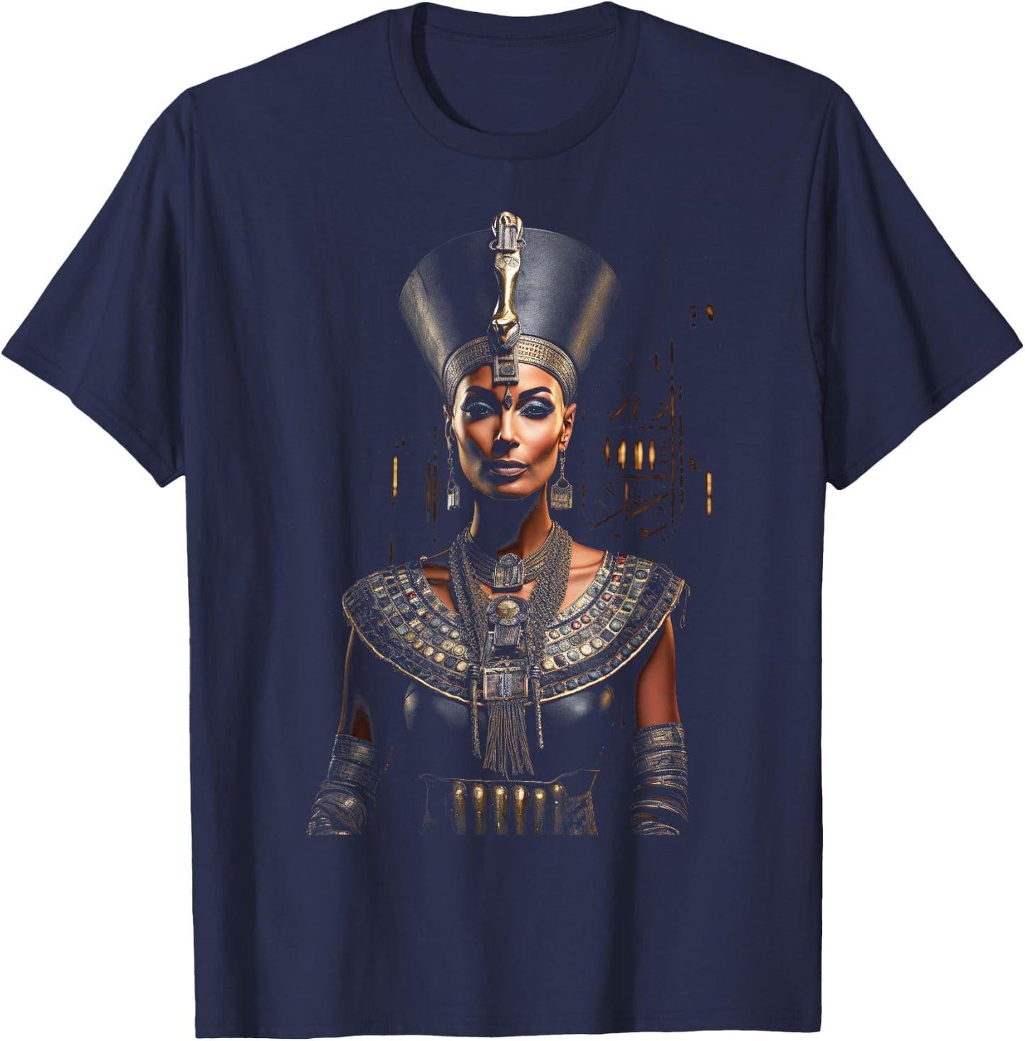Egyptian Queen Nefertiti T-Shirt - T-Shirt | Navy