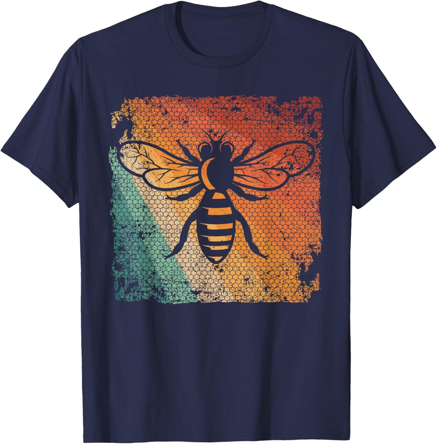 Funny Vintage Bee Designs Women Beekeeping Honey Bee T-Shirt - T-Shirt | Navy