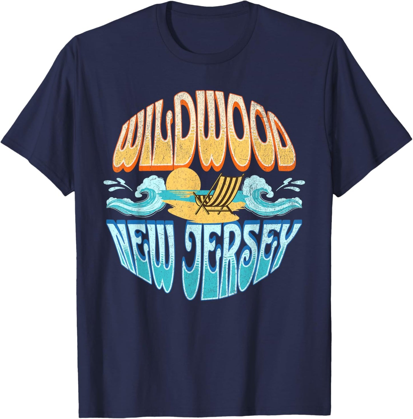 Wildwood New Jersey T-Shirt - T-Shirt | Navy