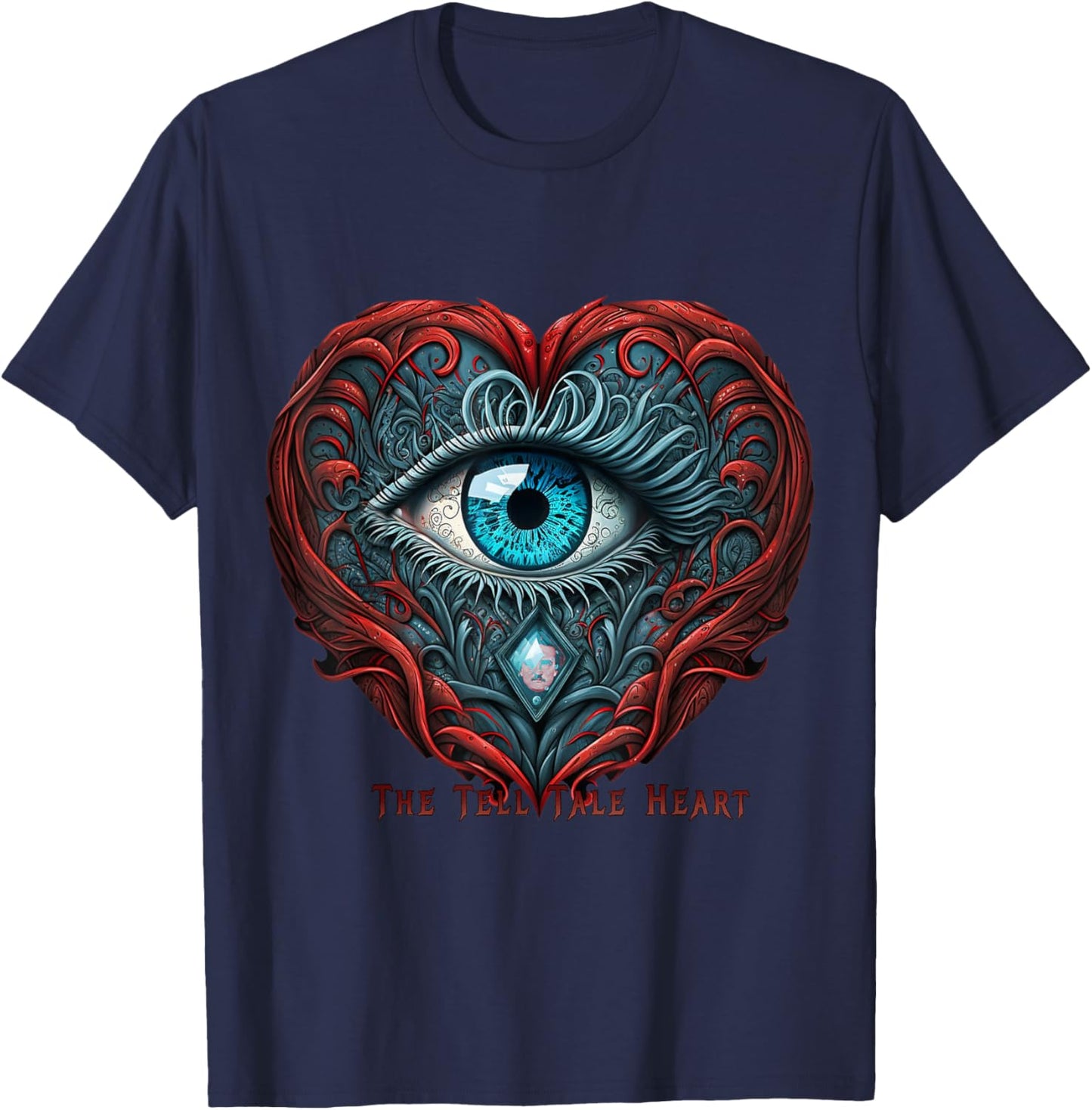 The Tell-Tale Heart by Edgar Allan Poe T-Shirt - T-Shirt | Navy