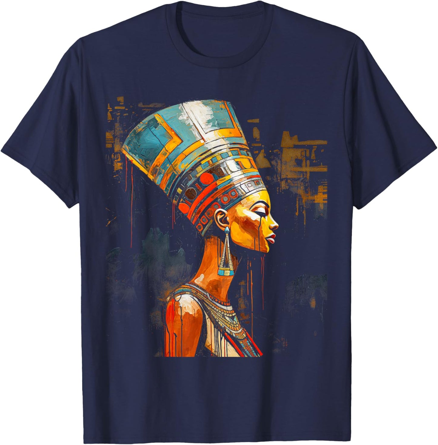 Egyptian Nefertiti T-Shirt - T-Shirt | Navy
