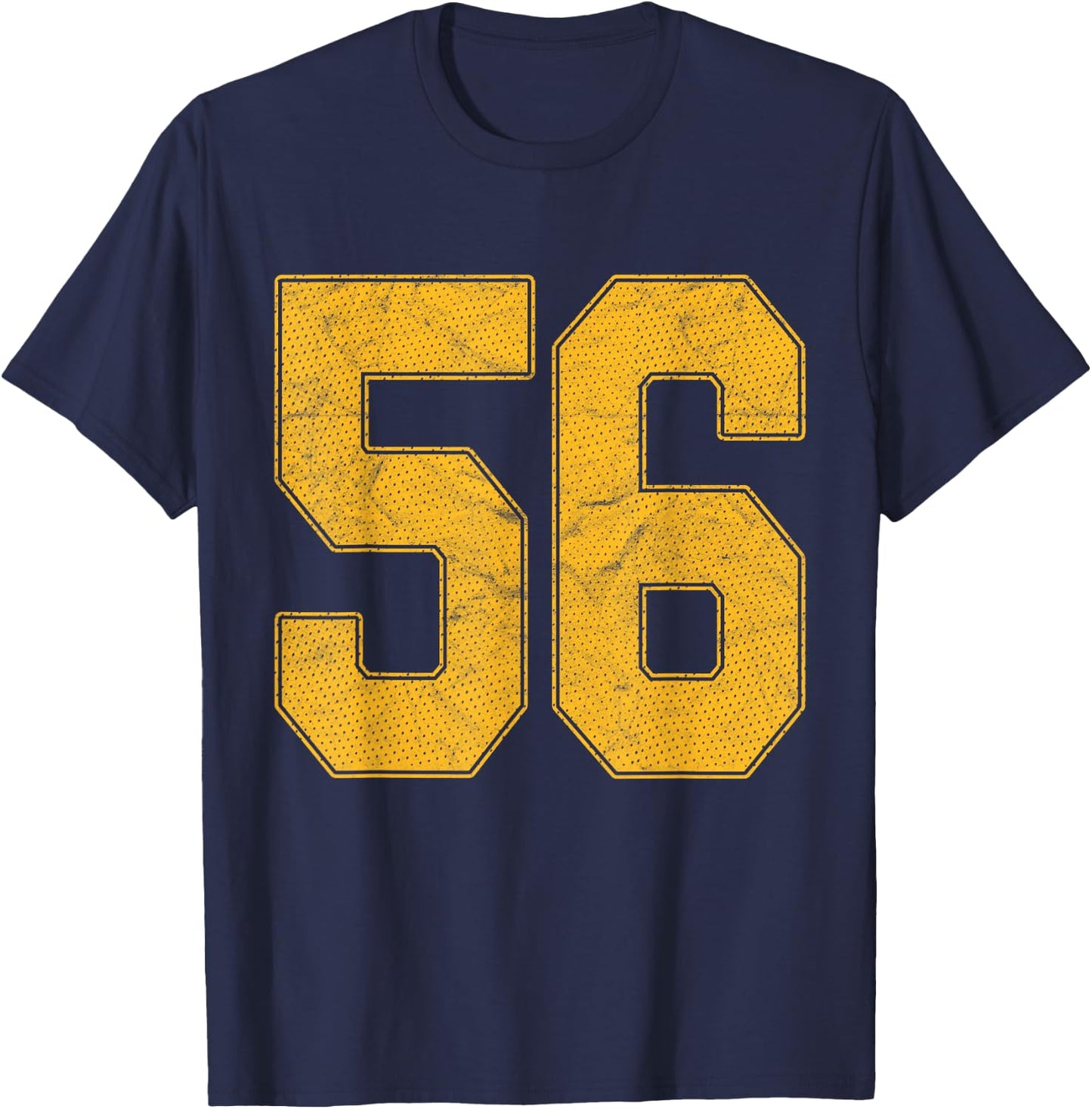 Number 56 Numbered Uniform Sports Team Jersey 56th Birthday T-Shirt - T-Shirt | Navy
