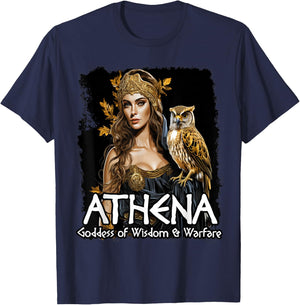Athena Greek Mythology T-Shirt - T-Shirt | Navy