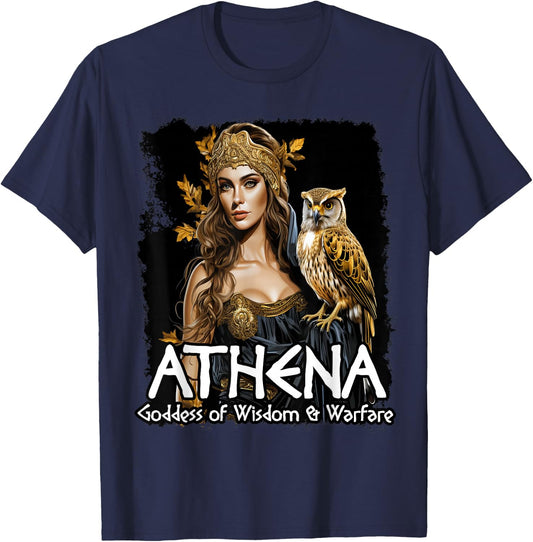 Athena Greek Mythology T-Shirt - T-Shirt | Navy