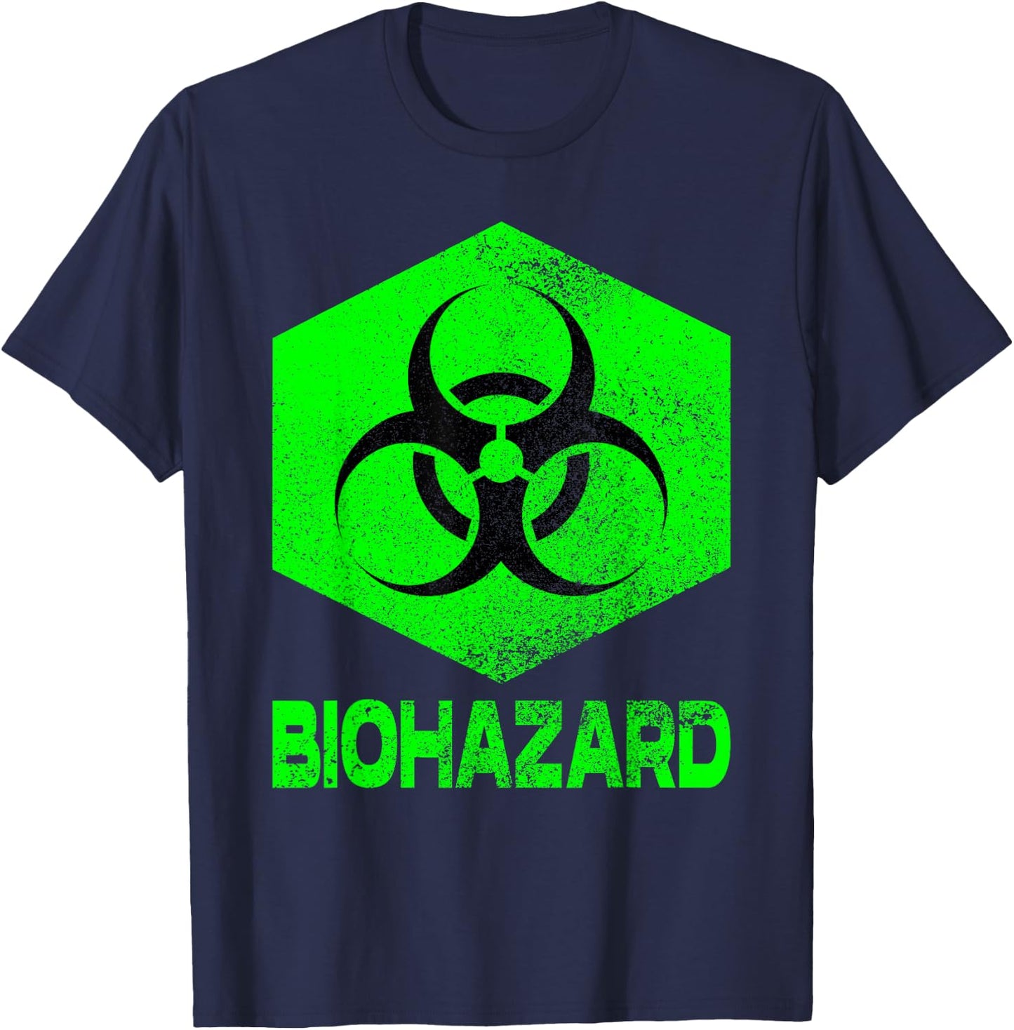 Novelty Graphic Design of Biohazard Women T-Shirt - T-Shirt | Navy