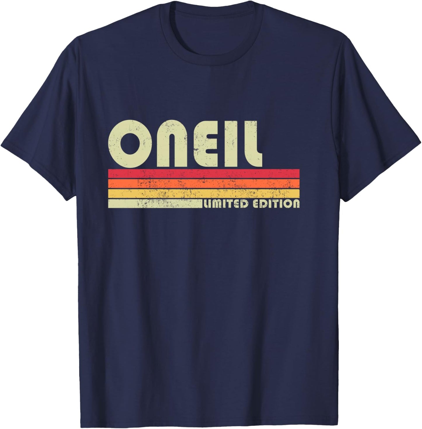 ONEIL Surname Funny Retro Vintage 80s 90s Gifts Men Women T-Shirt - T-Shirt | Navy