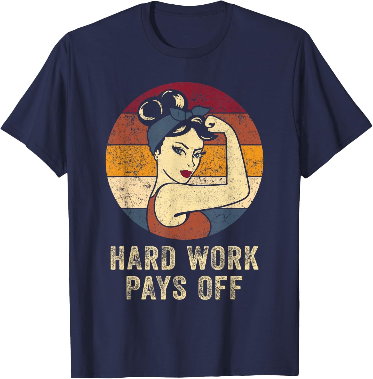 HWPO Hard Work Pays Off Shirt Motivation Workout Hustle T-Shirt - T-Shirt | Navy