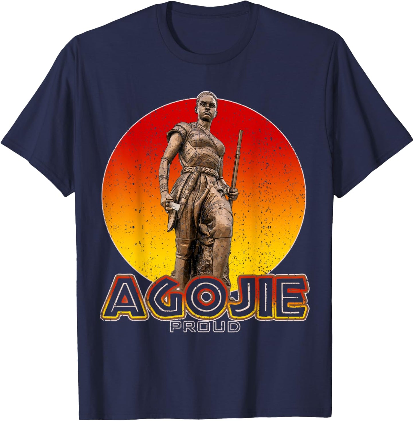 Vintage Agojie From Dahomey As Featured In The Woman King T-Shirt - T-Shirt | Navy
