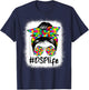DSP Direct Support Staff Messy Bun Women Autism Awareness T-Shirt - T-Shirt | Navy