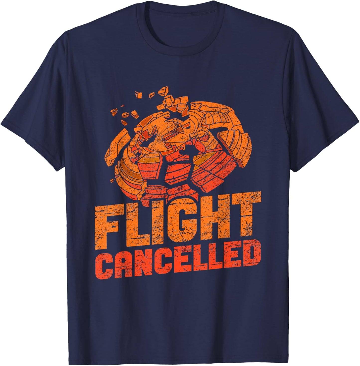Skeet Shooting Flight Cancelled Trap Shooting Clay Pigeon T-Shirt - T-Shirt | Navy