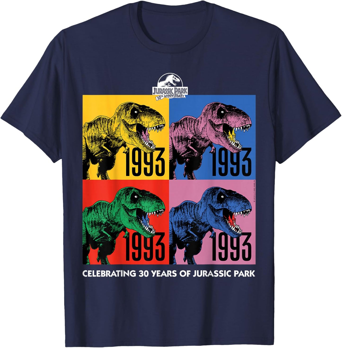 Jurassic Park 30th Anniversary 30 Years T-Shirt - T-Shirt | Navy