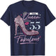This Queen Makes 55 Looks Fabulous Shirt 55th Birthday Women T-Shirt - T-Shirt | Navy