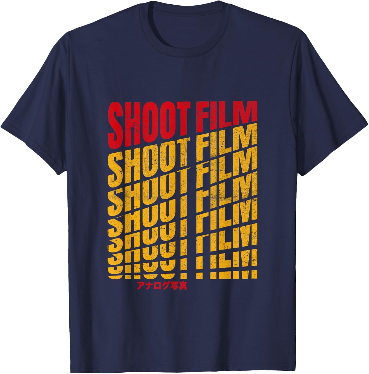 Shoot Film Retro Analogue Film Camera Analog Photography T-Shirt - T-Shirt | Navy