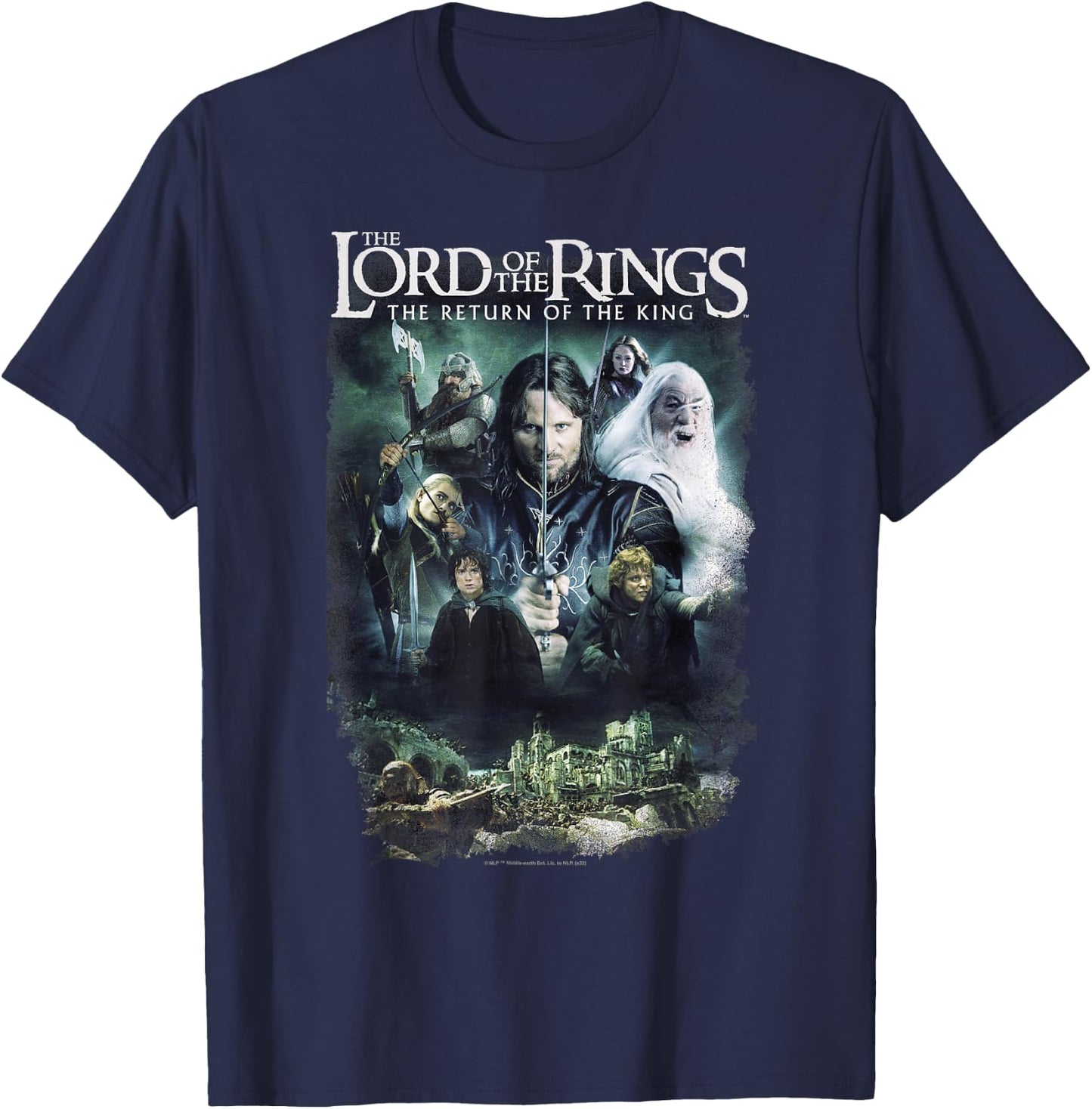 The Lord of The Rings The Return of The King Iconic Poster T-Shirt - T-Shirt | Navy