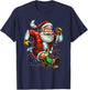 Funny Sport Santa Claus Running Run Christmas T-Shirt - T-Shirt | Navy