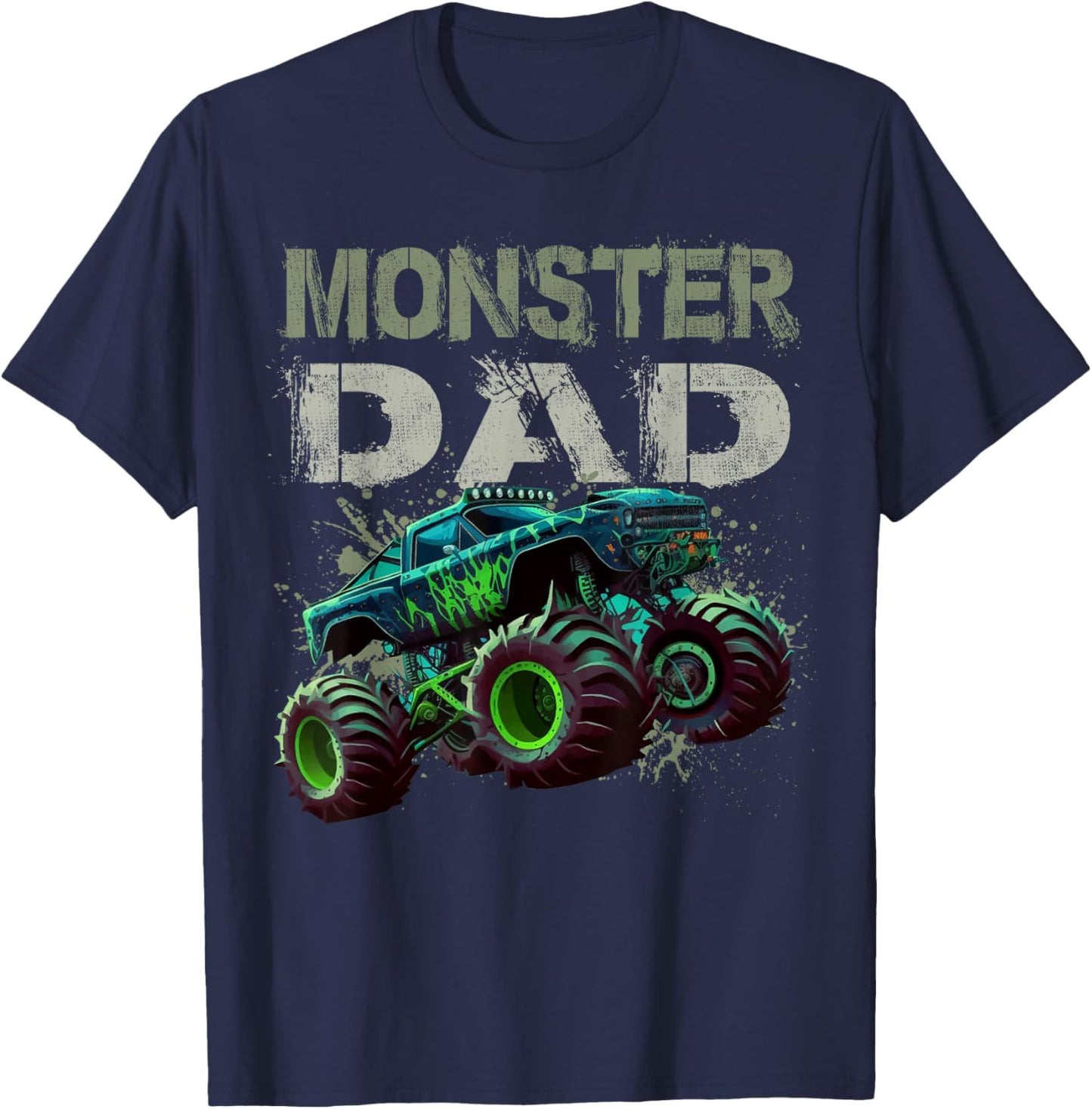 Monster Truck Dad Family Matching Monster Truck Lovers T-Shirt - T-Shirt | Navy