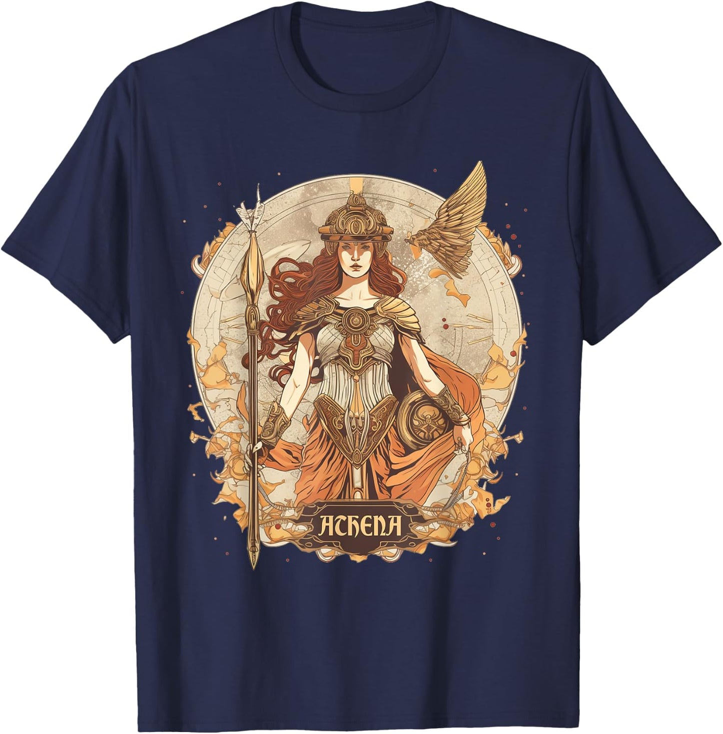 Greek Mythology: Athena, goddess of wisdom and war classical T-Shirt - T-Shirt | Navy