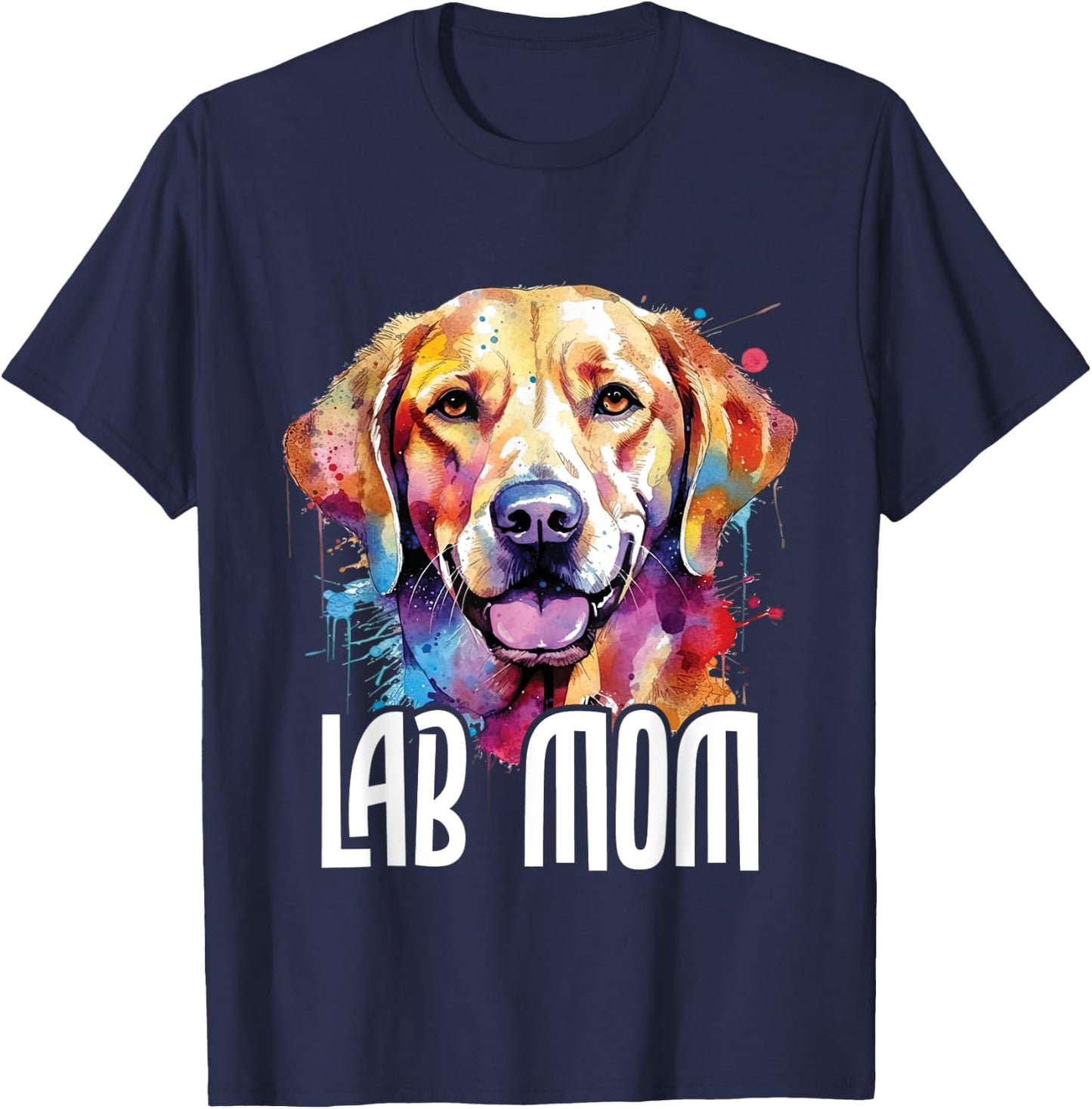 Lab Mom - Mother's Day Puppy Trainer Dog Owner Pet Breeder Women Girls Kids T-Shirt - T-Shirt | Navy