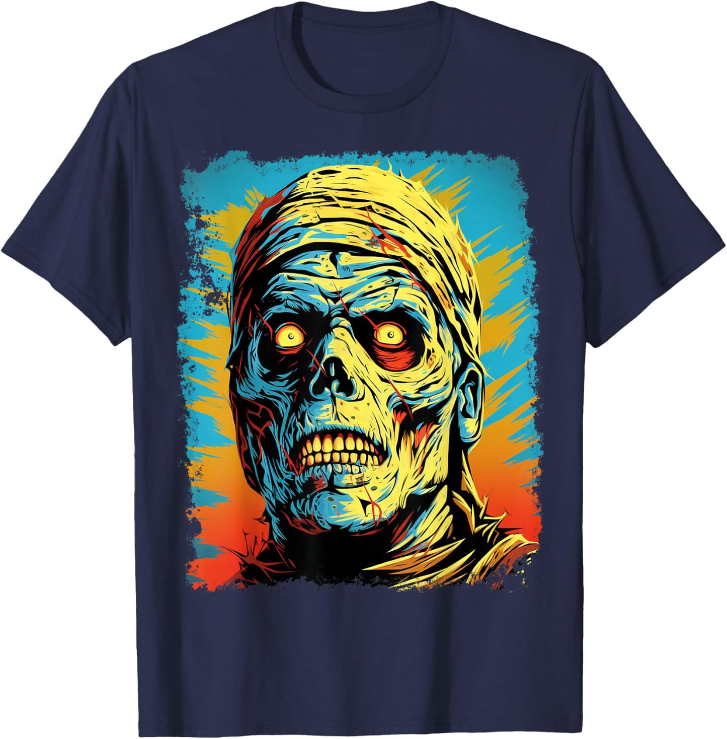 Scary Mummy T-Shirt - T-Shirt | Navy
