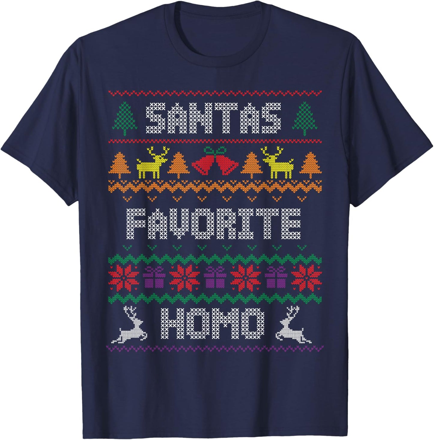 Santa's Favorite Homo - Gay Christmas T-Shirt - T-Shirt | Navy