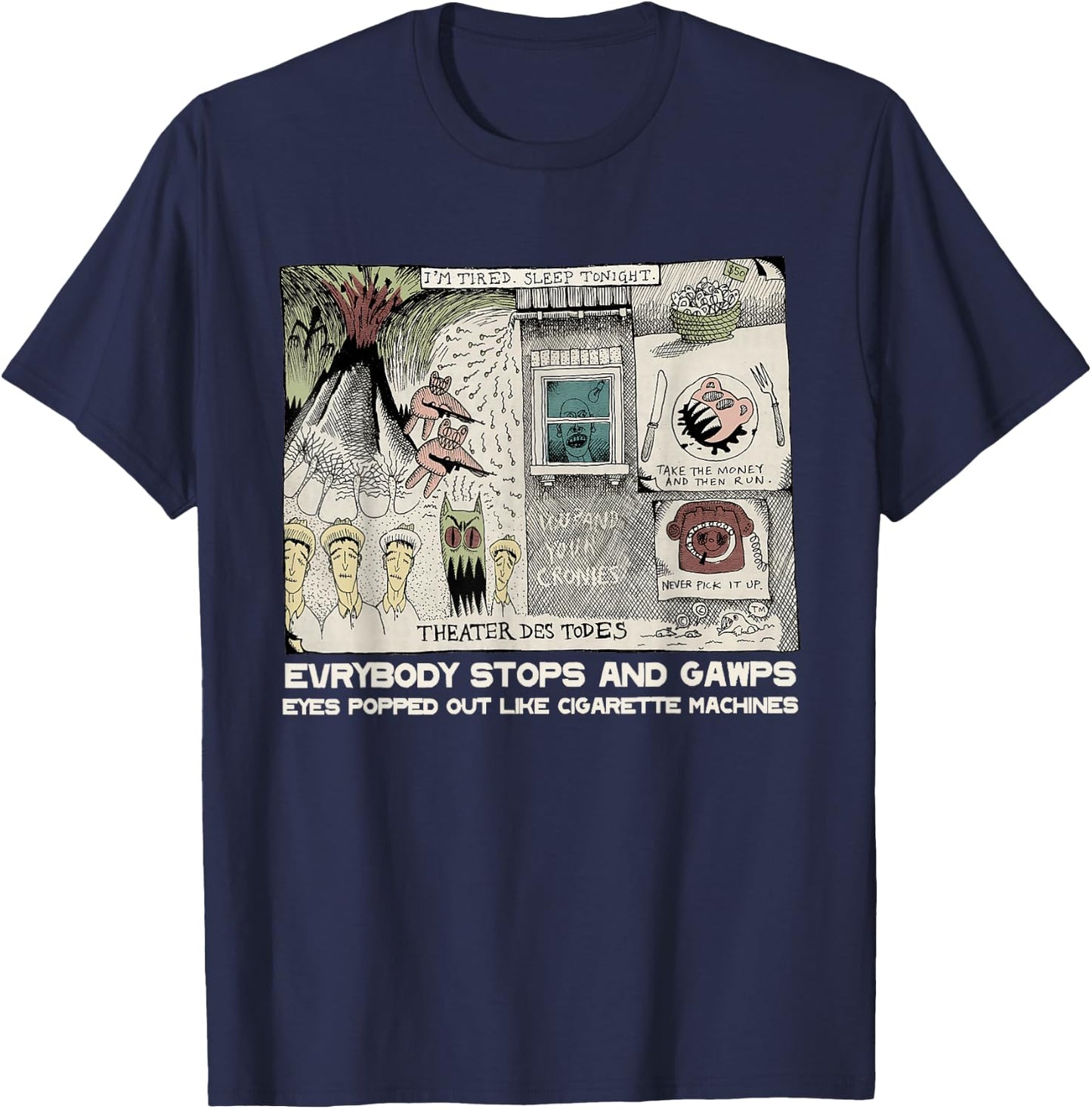 Classic Radio Music Rock 80s 90s Vintage Retro Radiomusic T-Shirt - T-Shirt | Navy