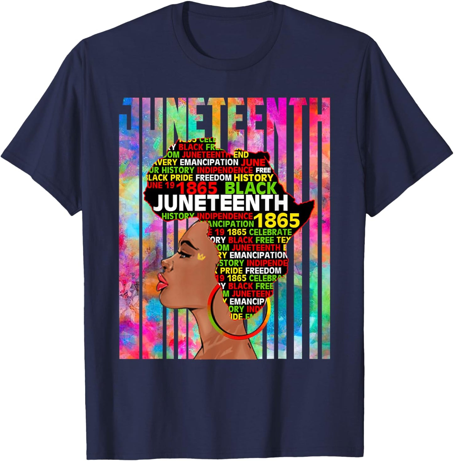 Juneteenth Freedom Day African American June 19th Junenth T-Shirt - T-Shirt | Navy