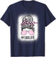 CNA Nurse Life Shirt, Bleached Messy Bun Nurse Leopard T-Shirt - T-Shirt | Navy