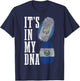 Guatemala El Salvador DNA Guatemalan Salvadorian Flag Pride T-Shirt - T-Shirt | Navy