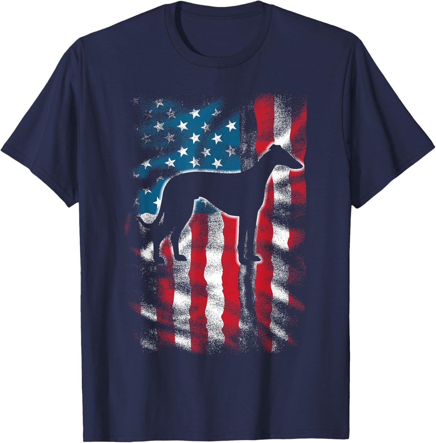 American Flag USA Patriot Italian Greyhound Dad Mom Dog Kids Men T-Shirt - T-Shirt | Navy