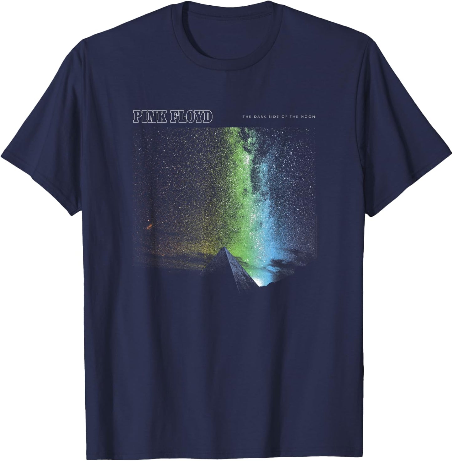 Pink Floyd The Dark Side of the Moon Pyramid with Prism Sky T-Shirt - T-Shirt | Navy