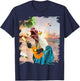 Aloha Hawaiian Chicken Playing Ukulele Beach Funny T-Shirt - T-Shirt | Navy