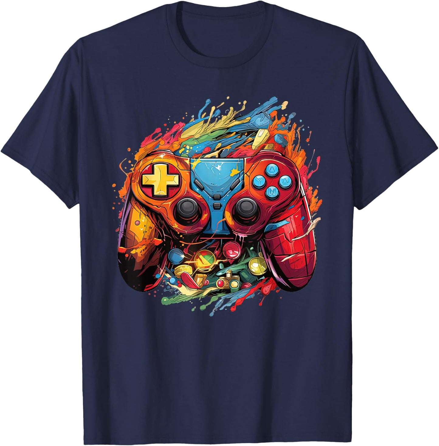 Gamer Aesthetic Graphic Gaming Video Games Boys Teens Kids T-Shirt - T-Shirt | Navy