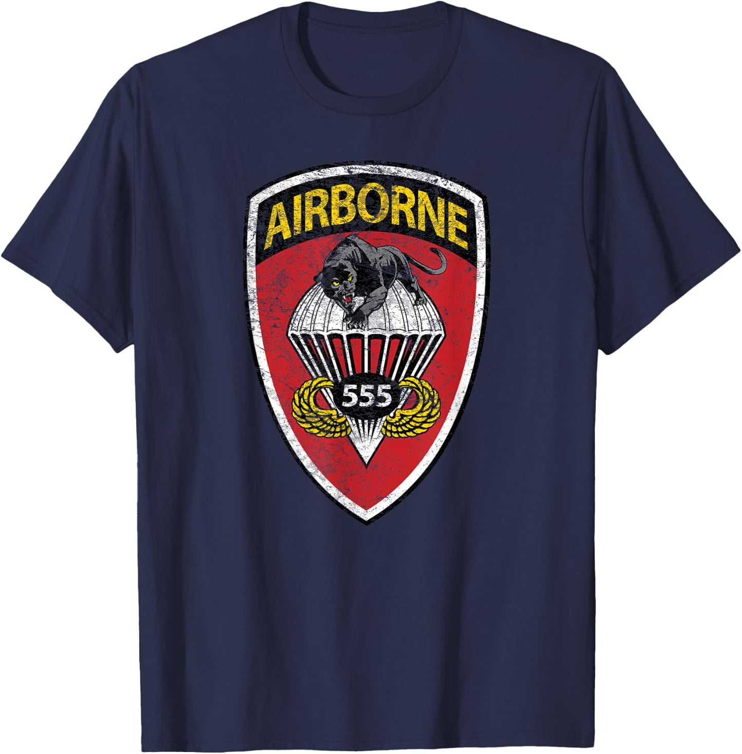 American Marauder: 555th Parachute Infantry Insignia T-Shirt - T-Shirt | Navy