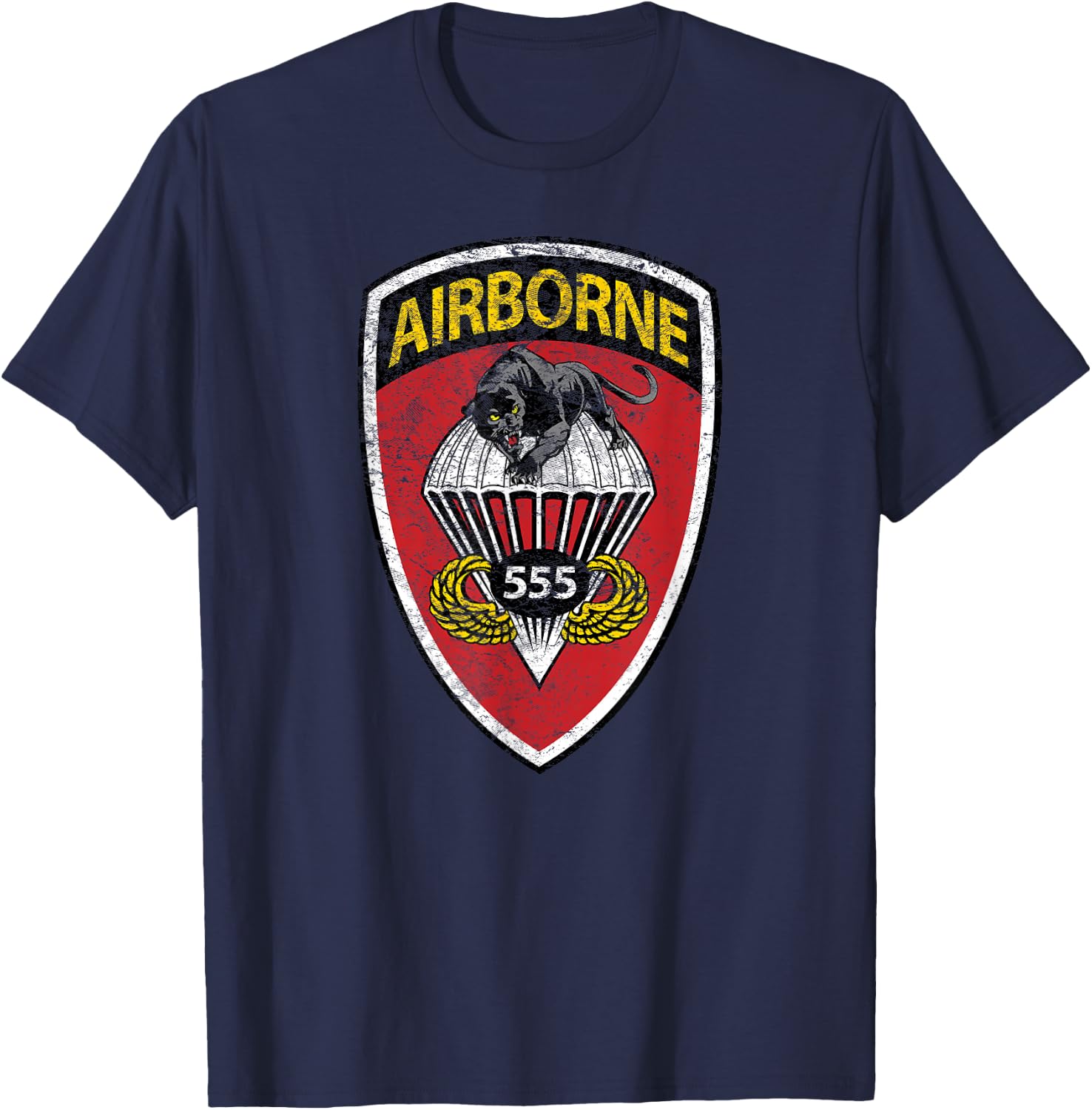 American Marauder: 555th Parachute Infantry Insignia T-Shirt - T-Shirt | Navy