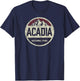 Retro Acadia National Park Vintage Mountain Women Men Hiking T-Shirt - T-Shirt | Navy