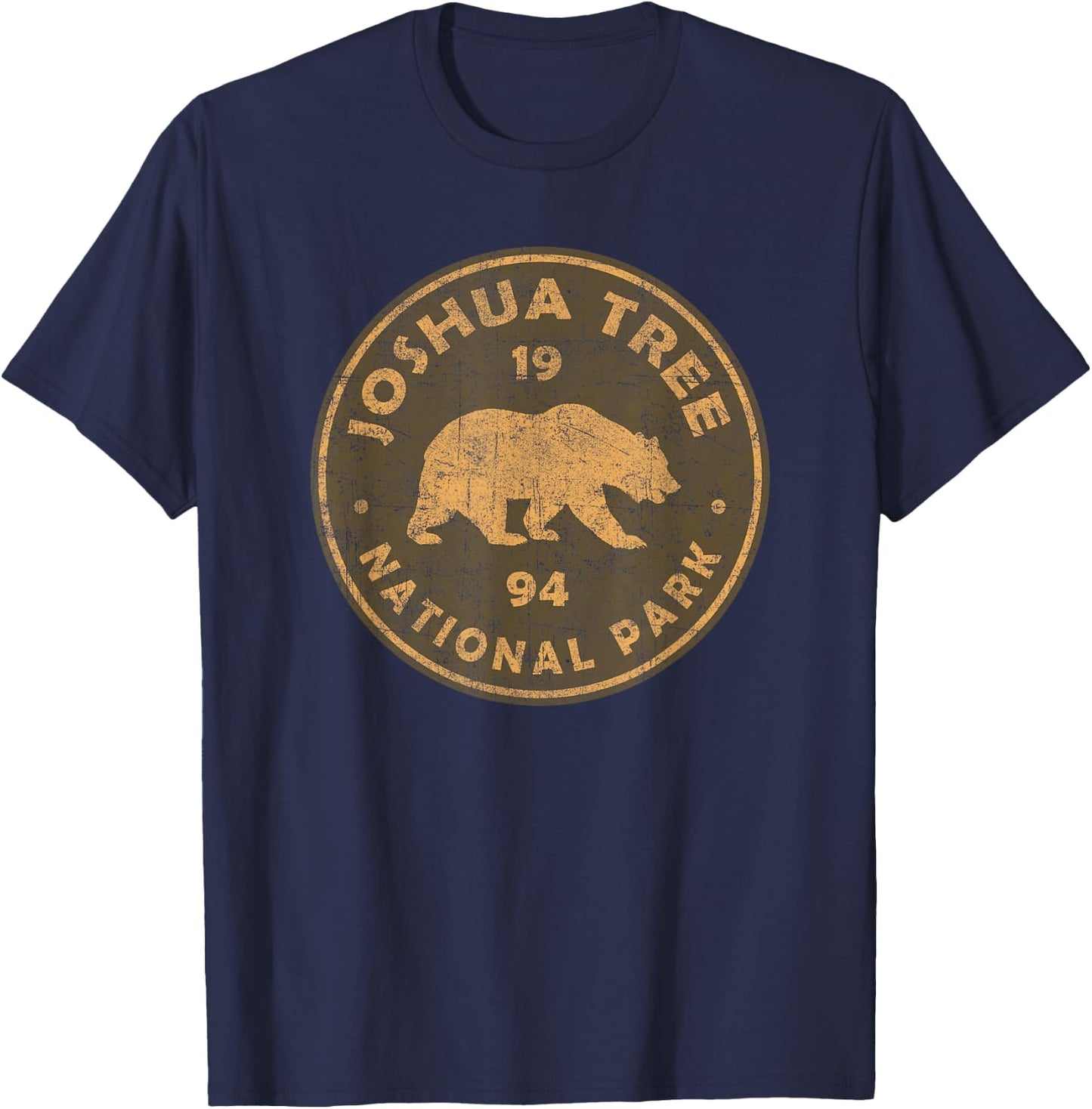 Vintage Joshua Tree National Park Women Men Kids Hiking T-Shirt - T-Shirt | Navy