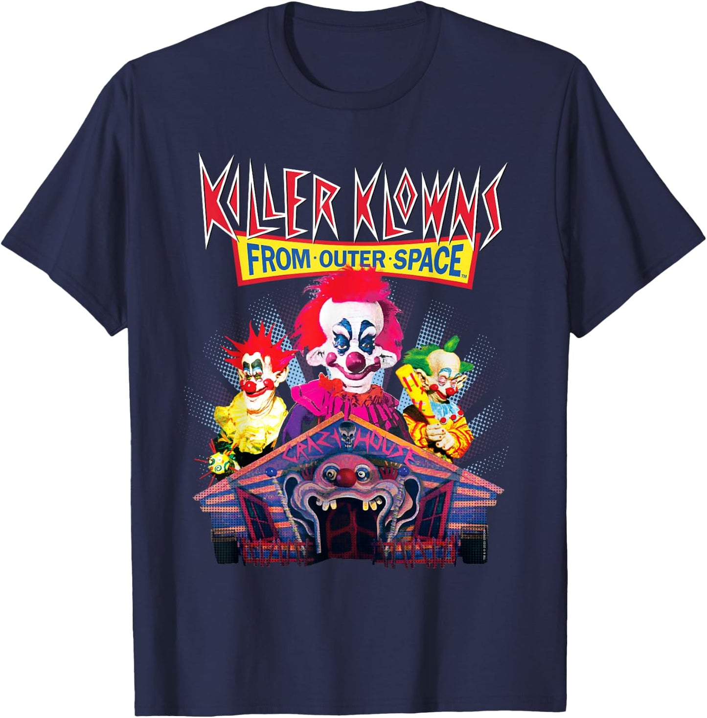 Killer Klowns from Outer Space Crazy House T-Shirt - T-Shirt | Navy