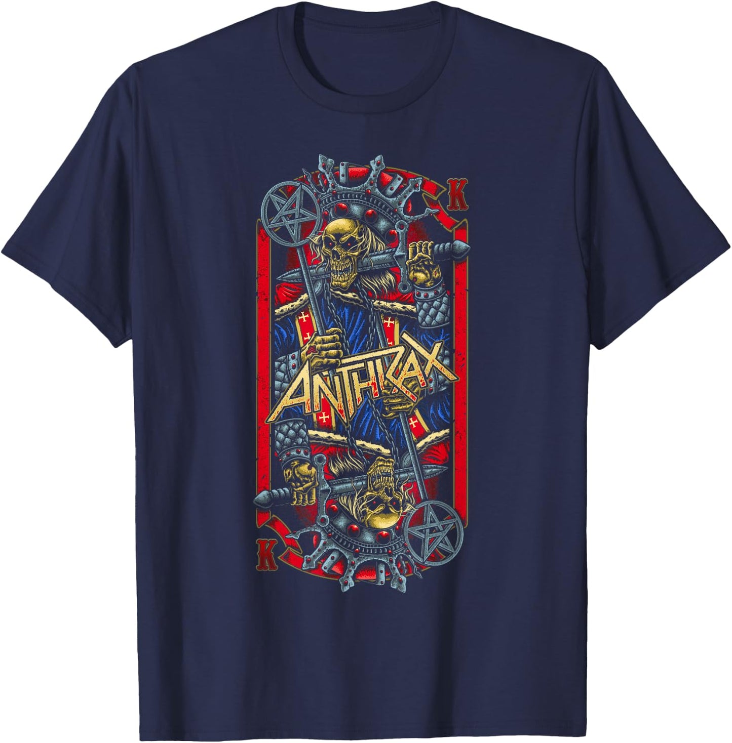 Anthrax – Evil King T-Shirt - T-Shirt | Navy