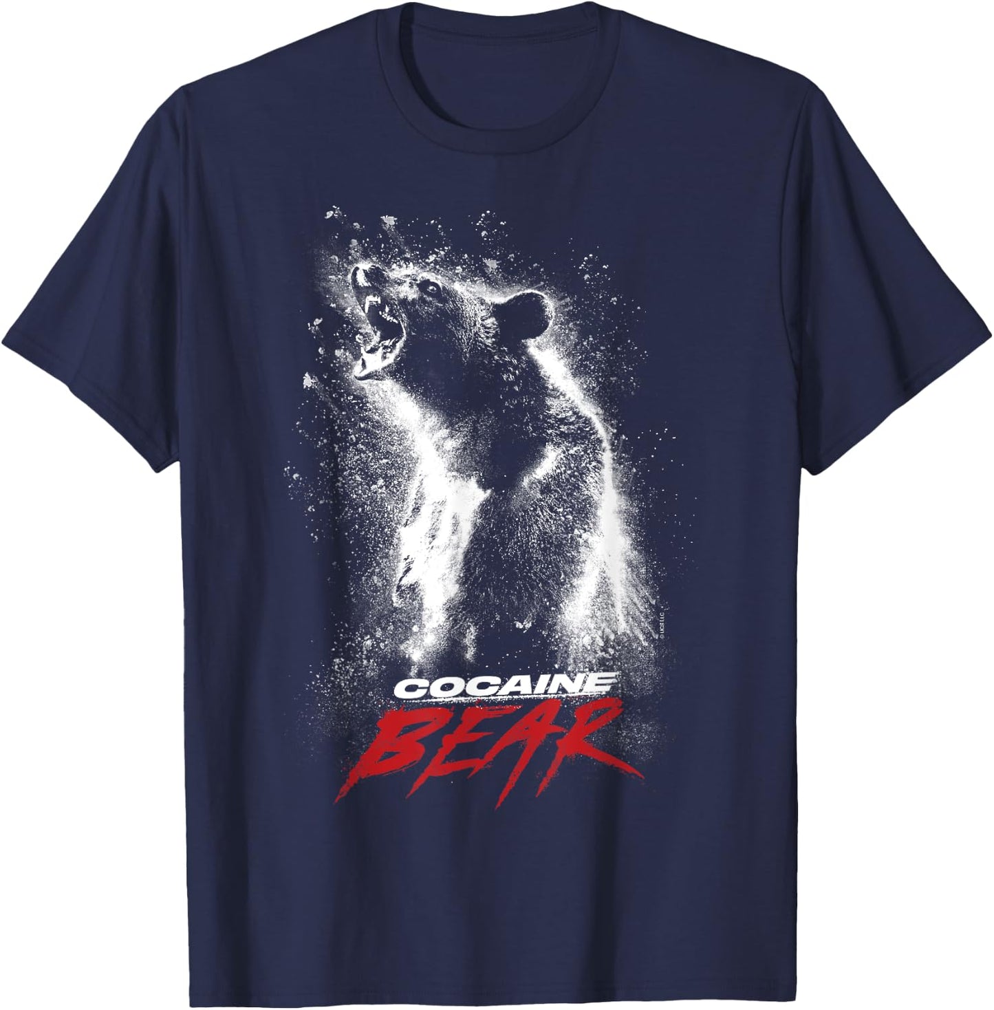 Cocaine Bear Poster T-Shirt - T-Shirt | Navy
