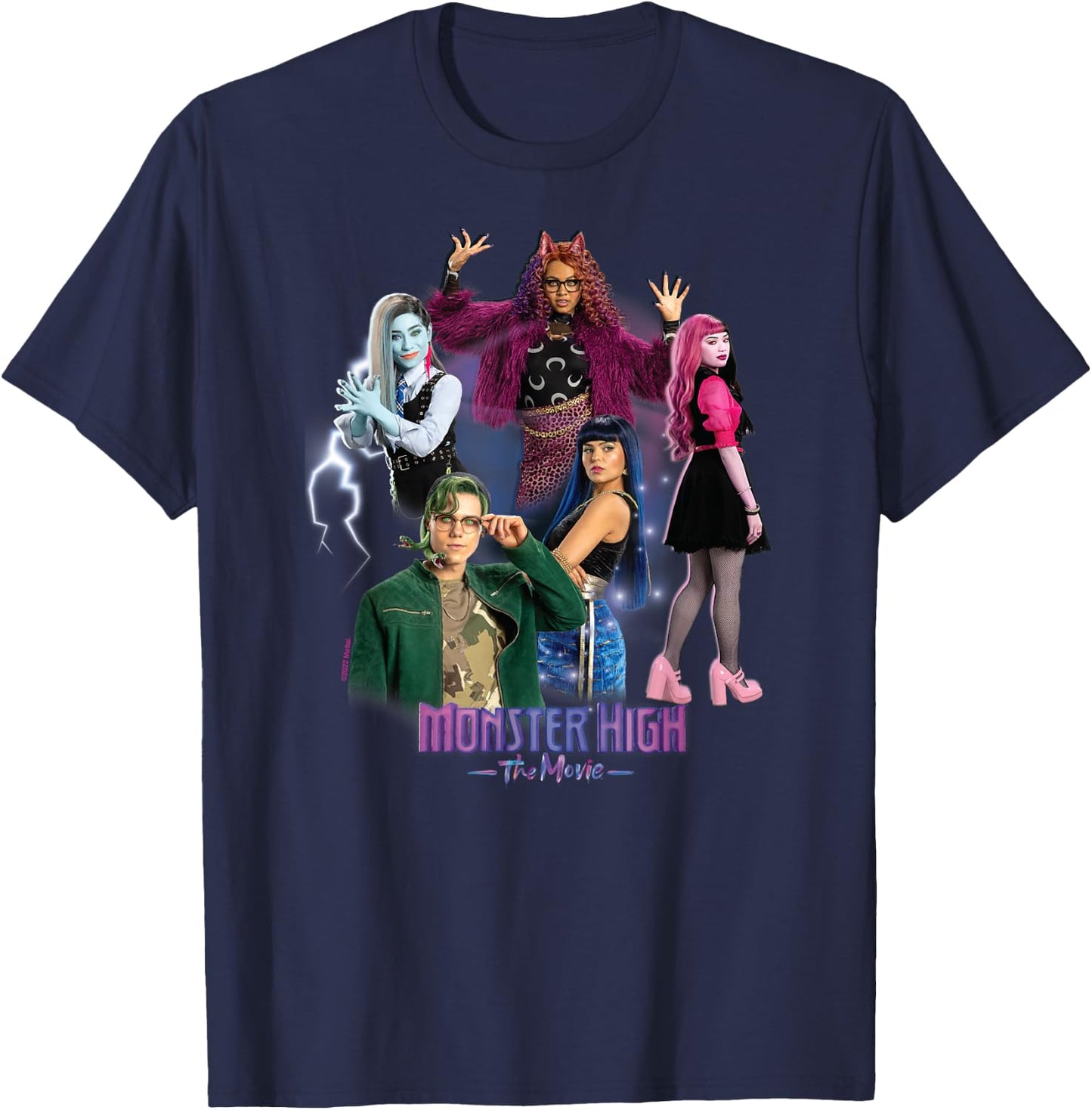 Monster High - MH Logo And Group T-Shirt - T-Shirt | Navy