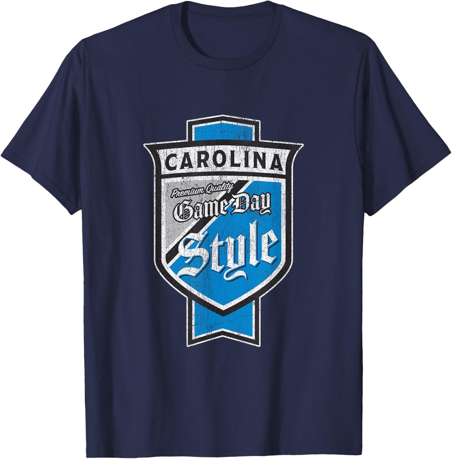 Faded Carolina Beer Label - Queen City Pride T-Shirt - T-Shirt | Navy