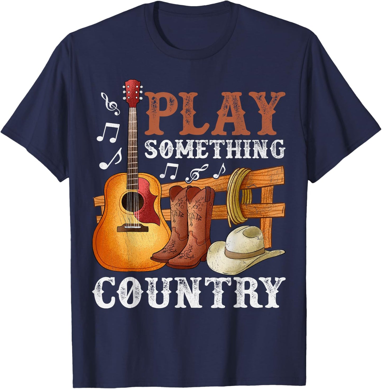 Play Something Country Funny Country Life Country Music T-Shirt - T-Shirt | Navy