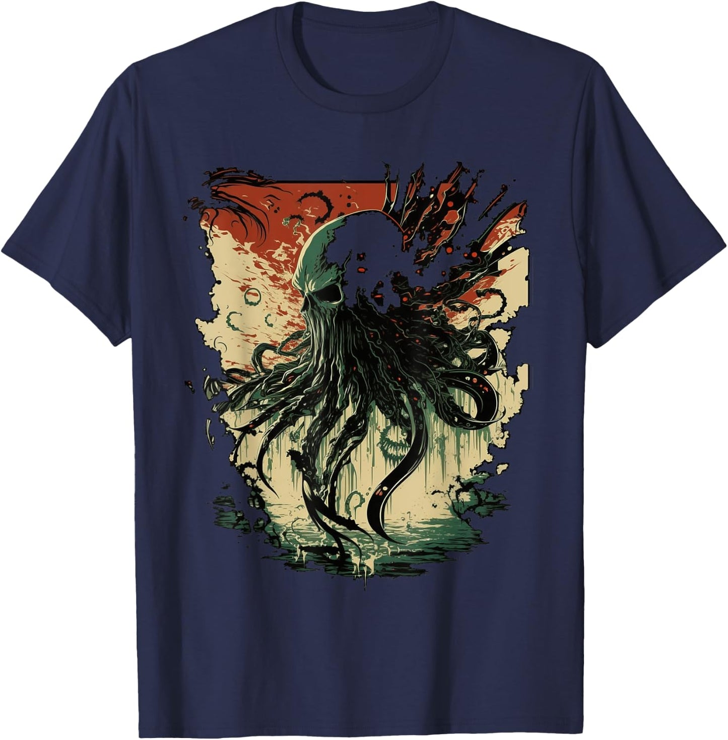 Cthulhu Lovecraft | Horror Cthulhu Myth | Entity of Cthulhu T-Shirt - T-Shirt | Navy