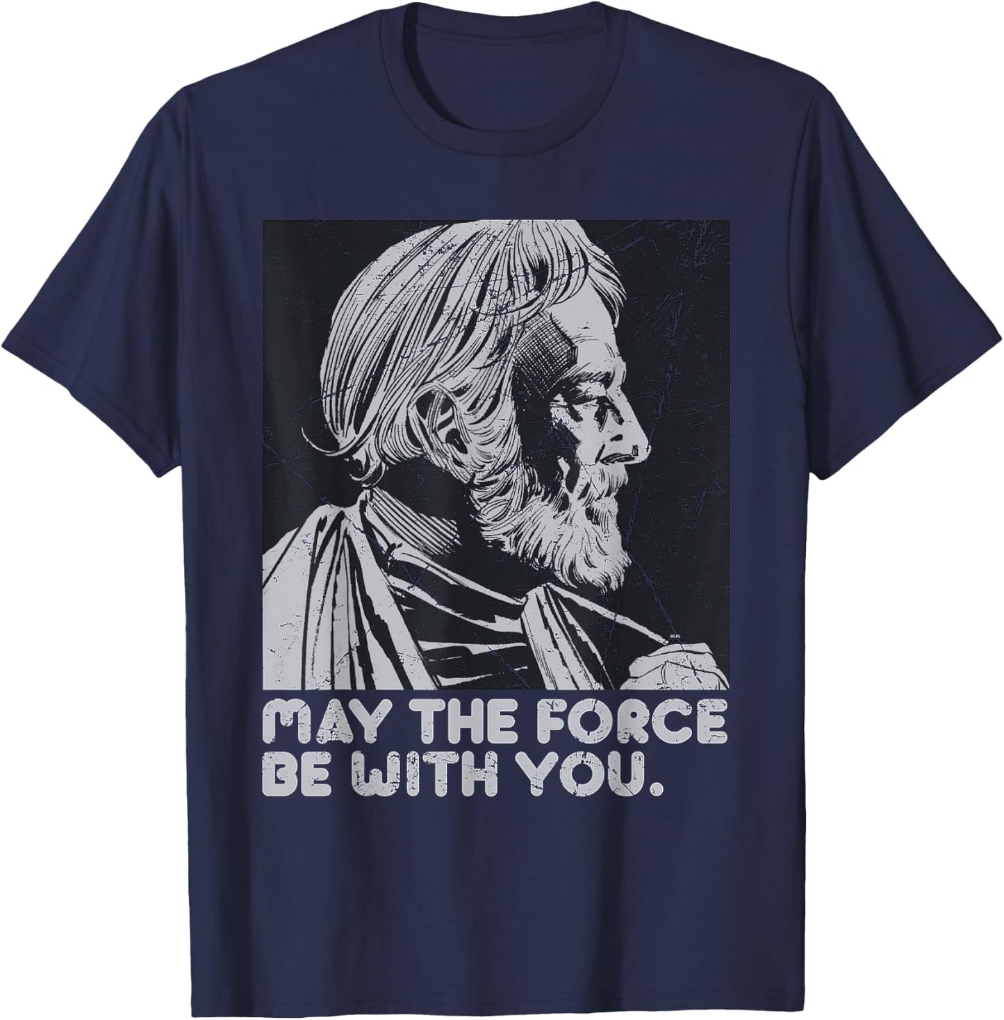 Star Wars Vintage Obi-Wan Kenobi May the Force Be With You T-Shirt - T-Shirt | Navy