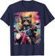 Motorbike Gear Cat on Motorcycle T-Shirt - T-Shirt | Navy