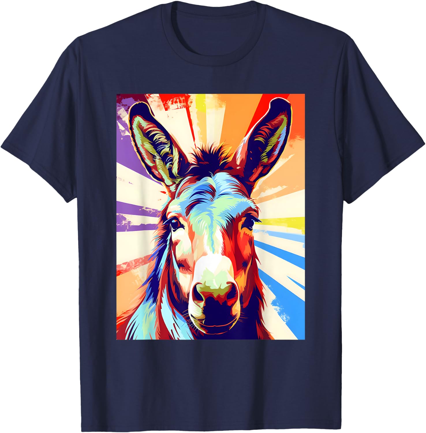 Funny Vintage Donkey Art Women Safari Mule Donkey T-Shirt - T-Shirt | Navy