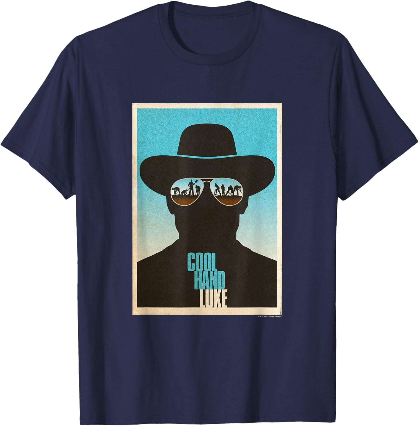 WB100 Cool Hand Luke Prison Life Aviator's Silhouette T-Shirt - T-Shirt | Navy