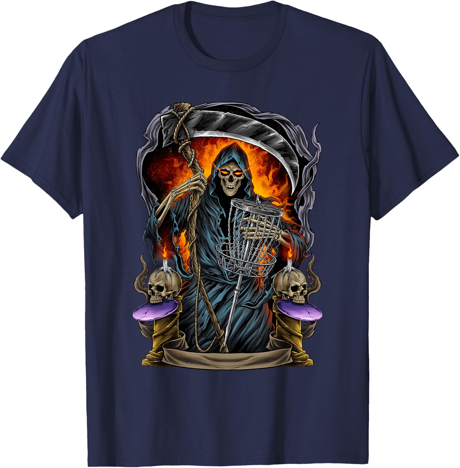 Grim Reaper Putt Shirt Disc Golf T-Shirt - T-Shirt | Navy